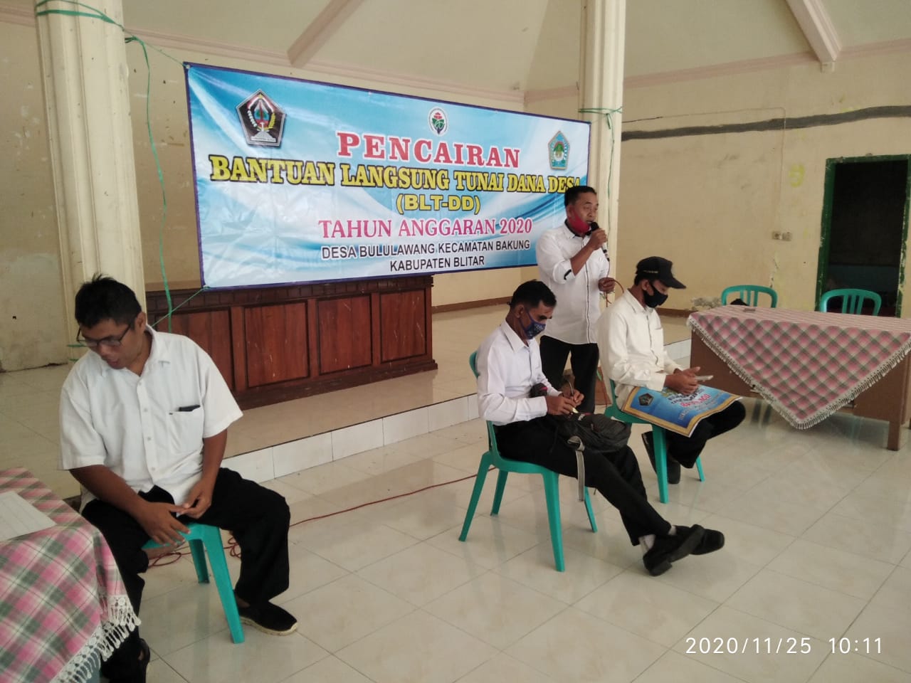 Pencairan BLT DD Bulan Nopember 2020 Desa Bululawang Kecamatan Bakung Kabupaten Blitar