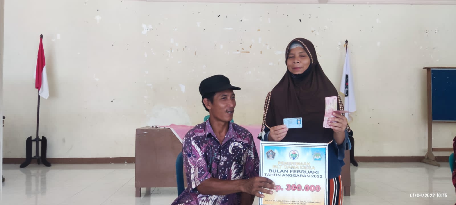 Penyaluran BLT DD Bulan Pebruari 2022 Desa Bululawang Kecamatan Bakung Kabupaten Blitar