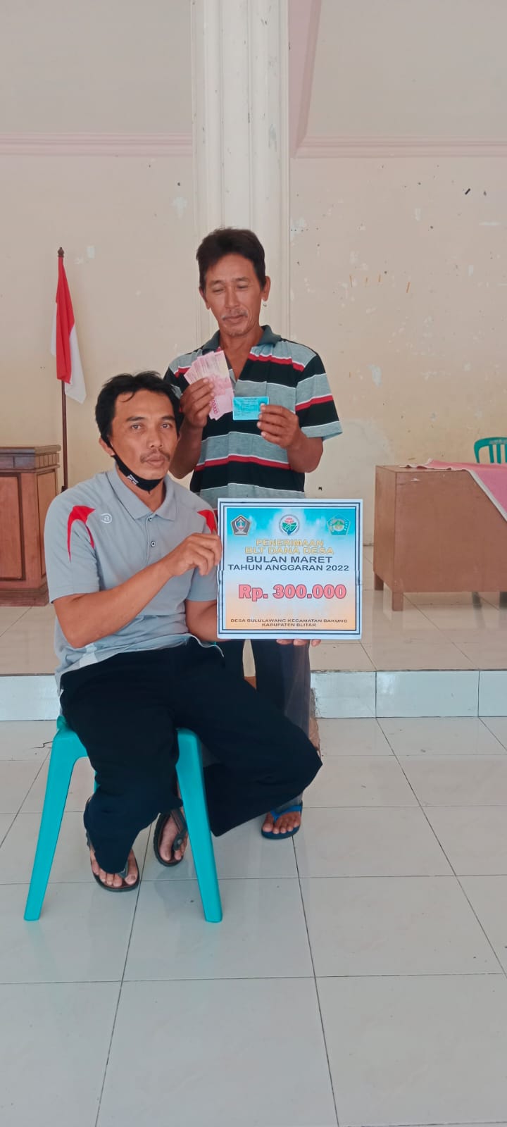Penyaluran BLT DD Bulan Maret 2022 Desa Bululawang Kecamatan Bakung Kabupaten Blitar