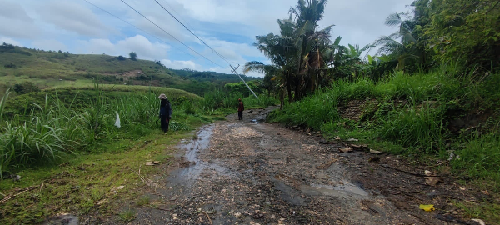 Bencana Jalan Ambles Di Dusun Kedungbiru