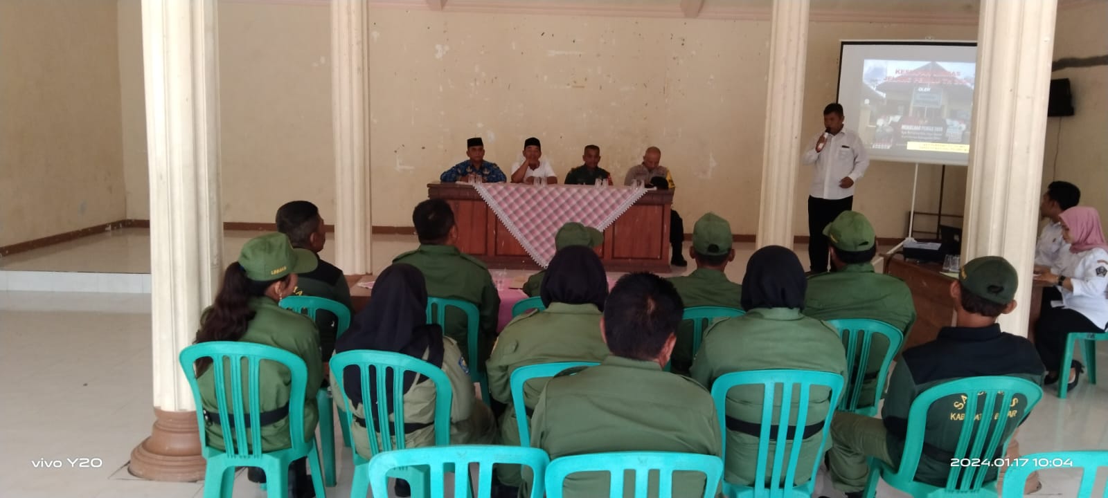 Pembekalan kamtibmas oleh muspika bakung