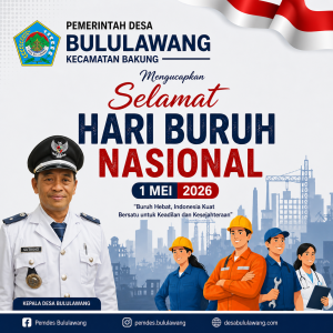 Pemerintah Desa Bululawang Ucapkan Selamat Hari Buruh Nasional 1 Mei 2026 Pemerintah Desa Bululawang