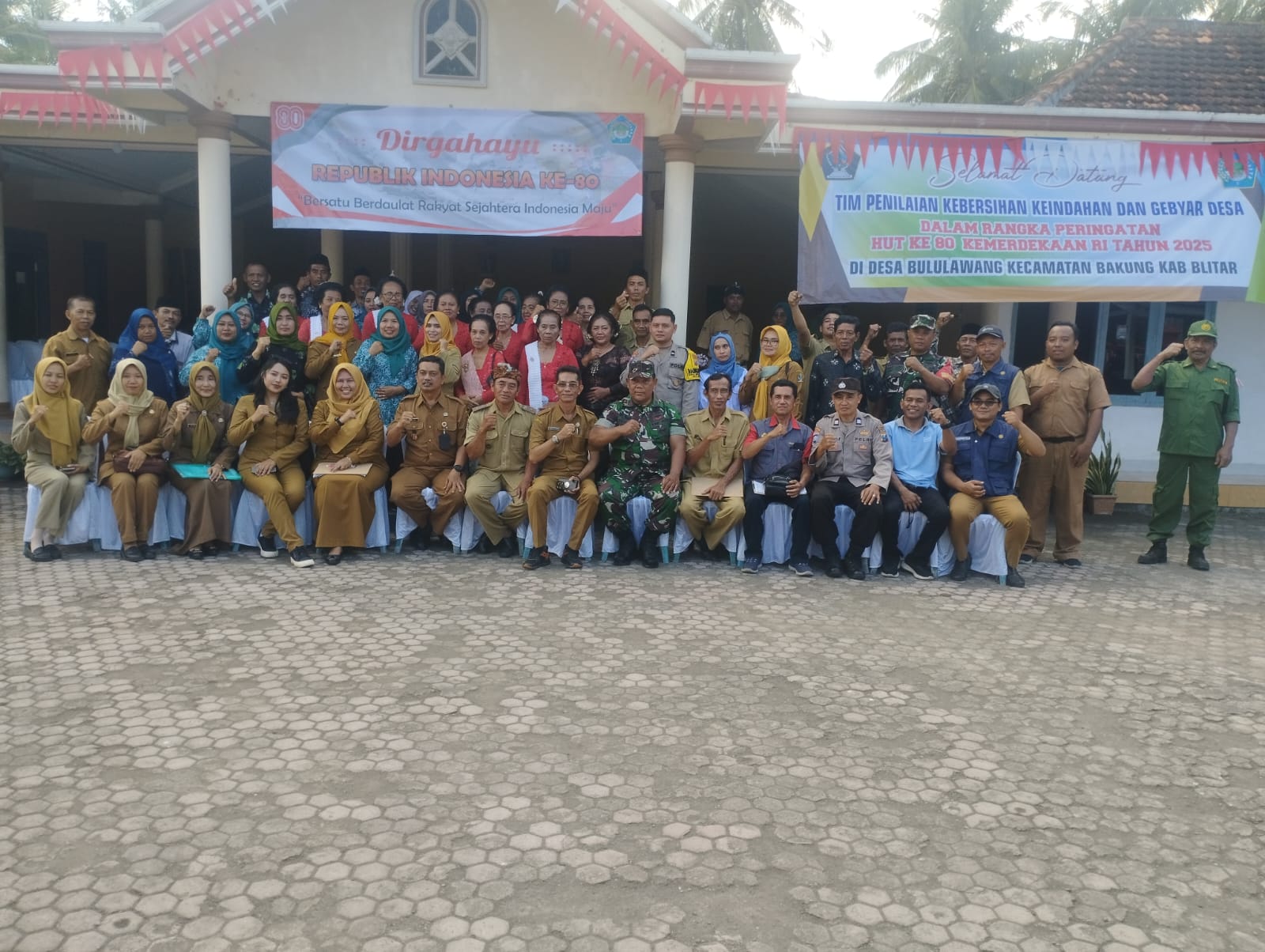 Penilaian Lomba Kebersihan, Keindahan, Gebyar Desa, dan Tata Ruang Kantor Digelar di Desa Bululawang